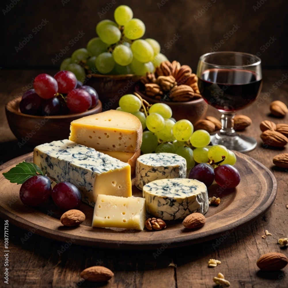 cheese and grapes