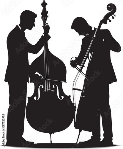 Double bass Player Silhouette