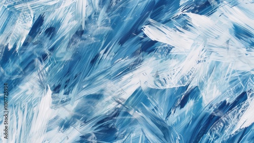 Wallpaper Mural Icy blue and white brushstrokes in a wintery theme on throw blankets, Torontodigital.ca