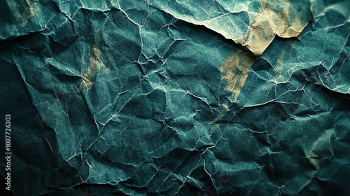 Wallpaper Mural A close-up of crumpled textured paper with a dark blue hue and subtle highlights. Torontodigital.ca