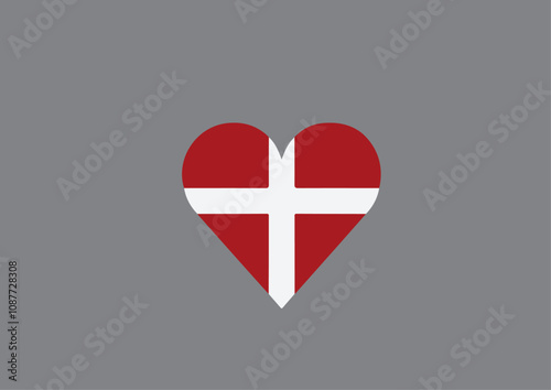 vector danish flag drawing