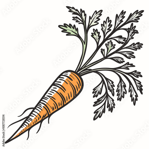 carrot isolated on white