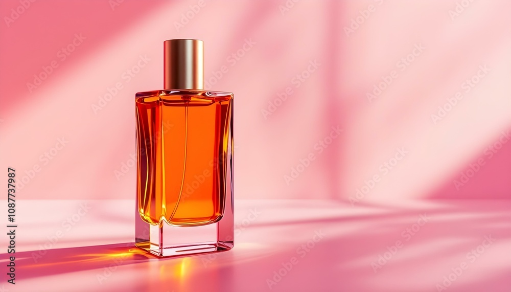 Elegant Perfume on a table with colourful lights Elegant Perfume on a table with colourful lights