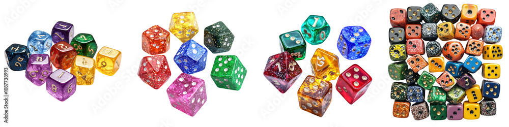 Colorful Dice – Dice Available in a Variety of Bright Colors for Aesthetic Appeal Isolated on Clear White Background Highly Detailed Colorful Dice – Dice Available in a Variety of Bright Colors for Aesthetic Appeal Isolated on Clear White Background Highly Detailed