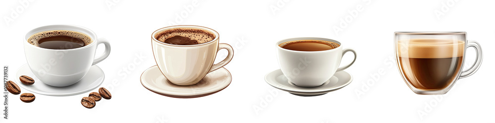 Coffee Cup – Warm Brewed Drink for a Quick Energy Boost Isolated on Clear White Background Highly Detailed Coffee Cup – Warm Brewed Drink for a Quick Energy Boost Isolated on Clear White Background Highly Detailed