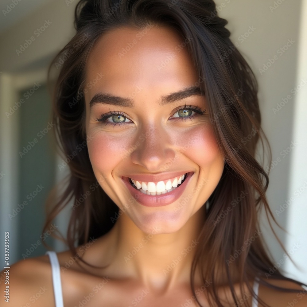 portrait of a smiling woman portrait of a smiling woman