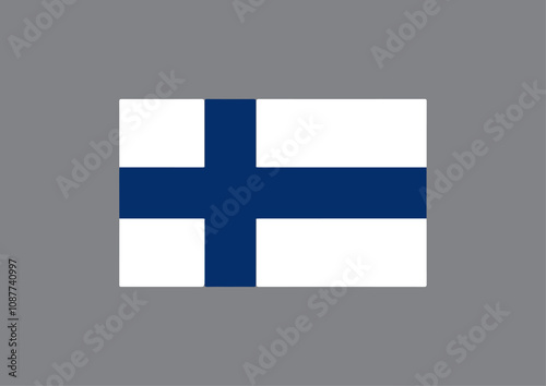 vector finland flag drawing