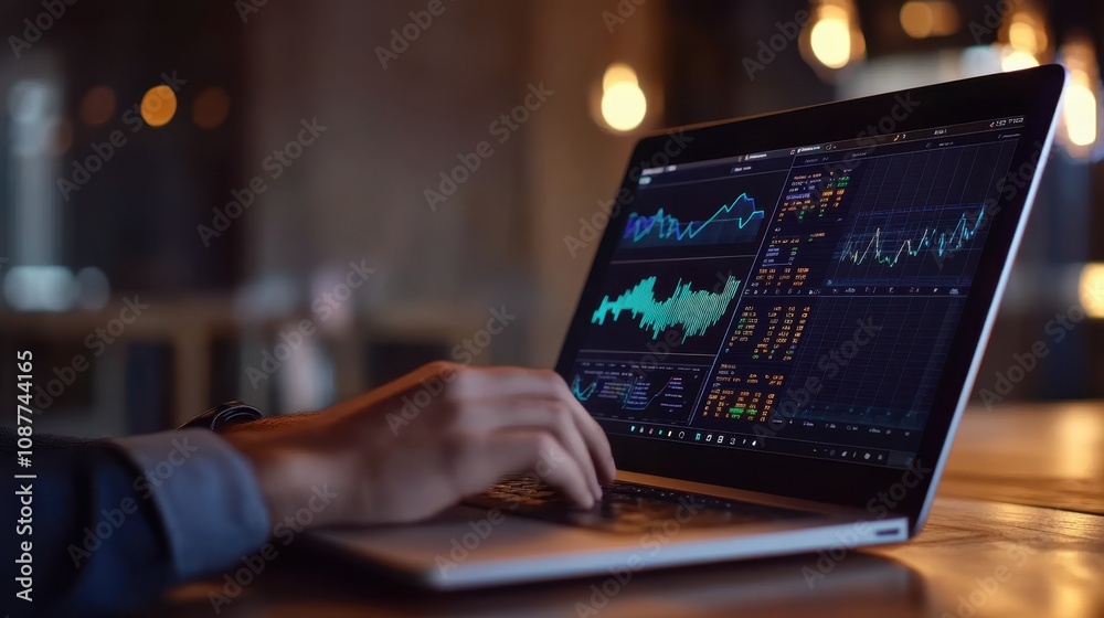The Laptop with Financial Data The Laptop with Financial Data