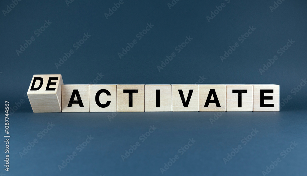 Blocks spell out the word ACTIVATE or DEACTIVATE Blocks spell out the word ACTIVATE or DEACTIVATE