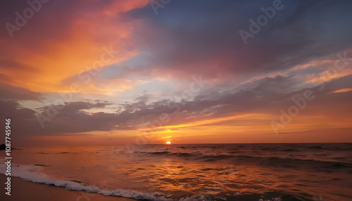 sunset on the beach