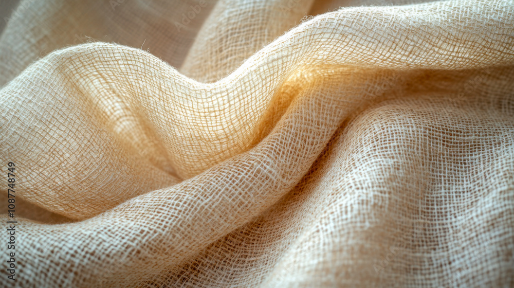 Close-up of beige textured fabric with intricate weaving pattern Close-up of beige textured fabric with intricate weaving pattern