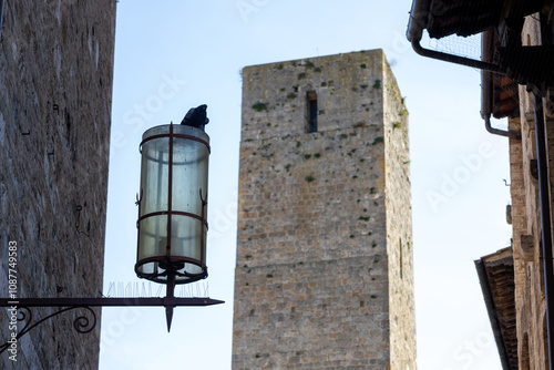 beautiful view of San Gimignano with its medieval towers. San Gimignano, Tuscany, Italy