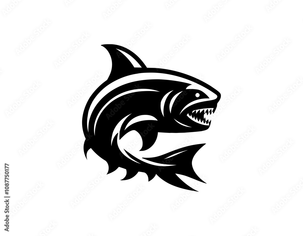 Piranha fish logo Piranha fish logo