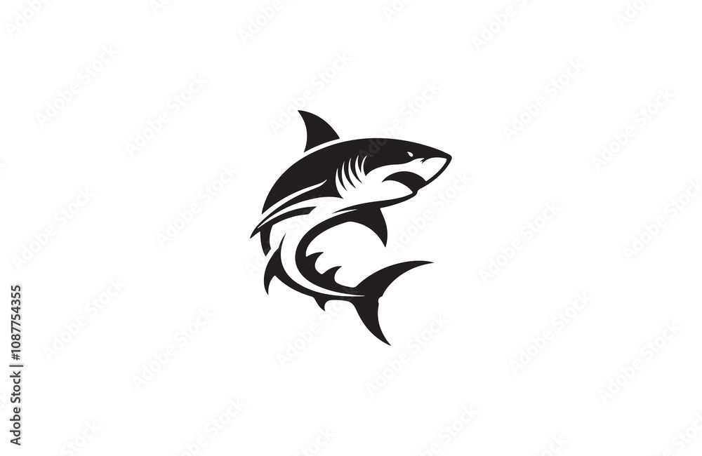 shark silhouette vector outline art illustration logo design shark silhouette vector outline art illustration logo design