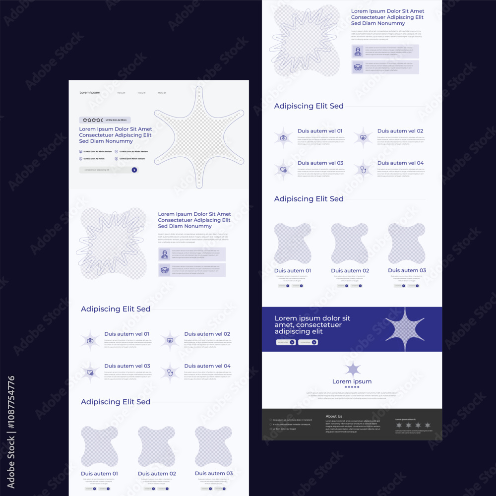 Naklejka premium Editable Multipurpose Business B2B E-newsletter email marketing template l Landing Page Layout