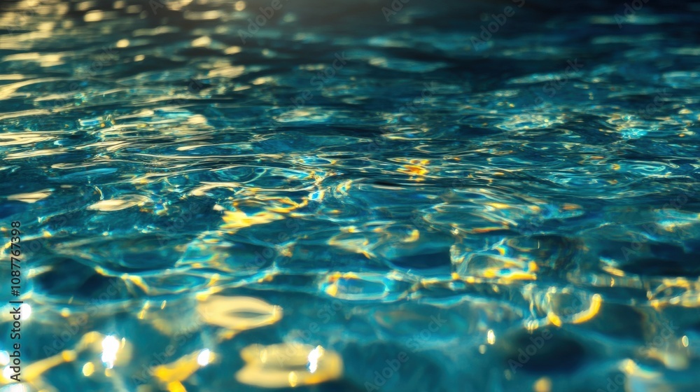 Abstract Close-Up of Sunlit Water Surface Abstract Close-Up of Sunlit Water Surface