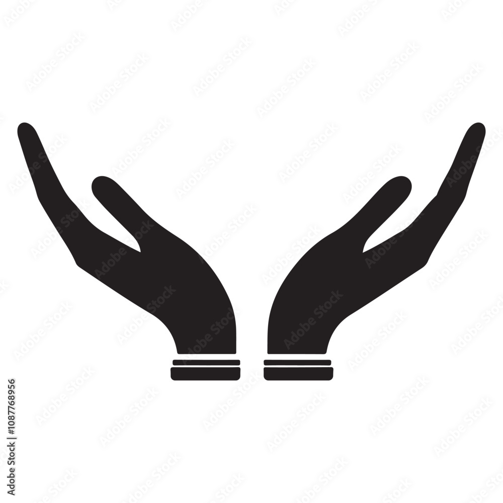 Obraz premium a pair of hands with palms facing upwards