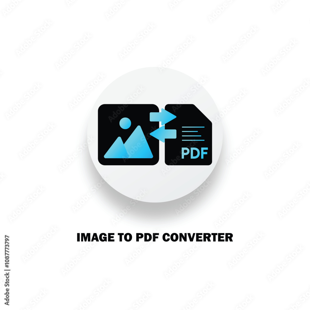 Image to PDF Converter App Icon – File Conversion, Digital Tool, and Utility Design Image to PDF Converter App Icon – File Conversion, Digital Tool, and Utility Design