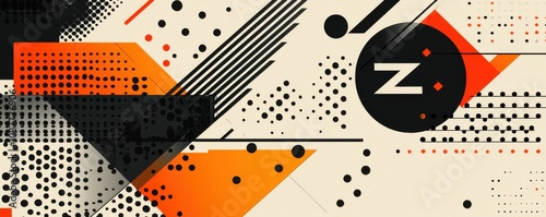 Wallpaper Mural Abstract geometric design with bold colors and patterns Torontodigital.ca