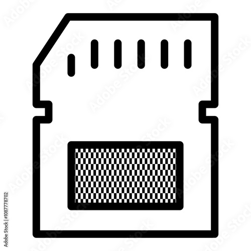 Memory card icon. MicroSD icon. Electronic device icon photo