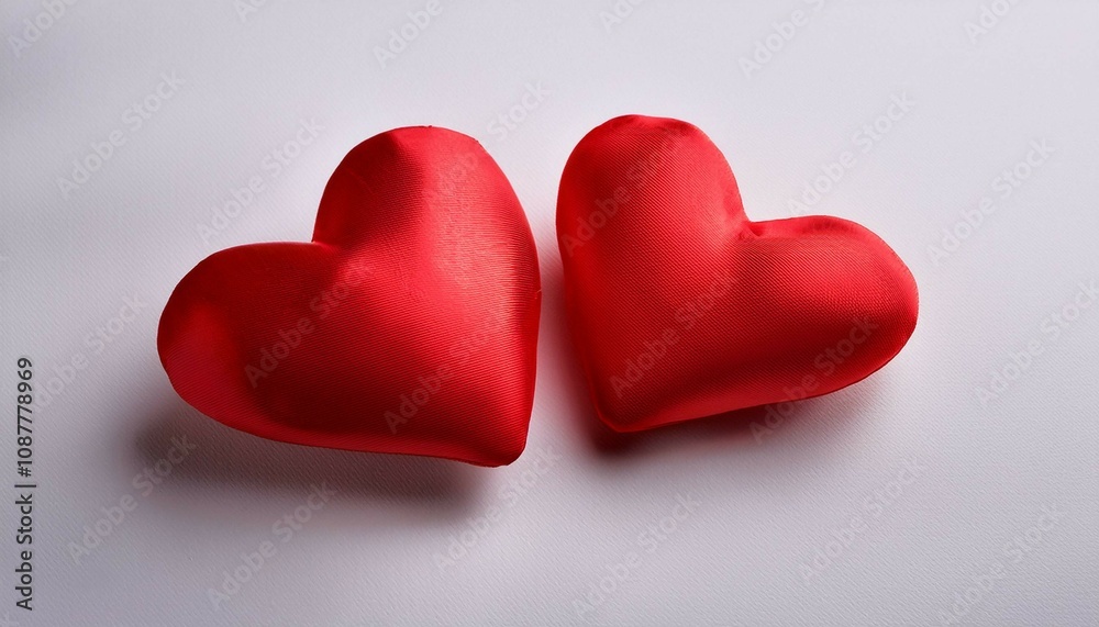 red heart on white red heart on white