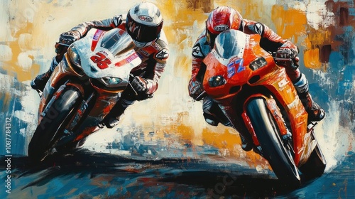 Dynamic Duo: Motorcycle Racing on the Track