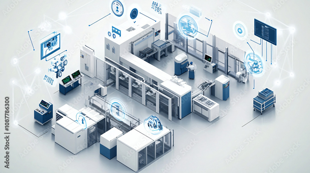 Connecting factory machines and sensors for continuous monitoring and efficient production scheduling Connecting factory machines and sensors for continuous monitoring and efficient production scheduling