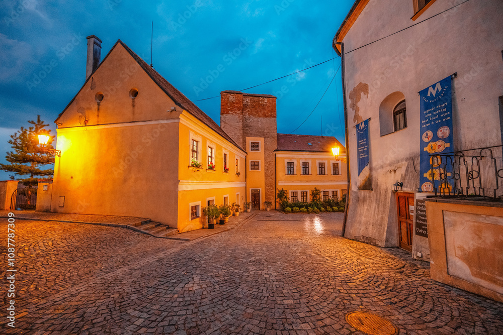 Mikulov Castle in the town of Mikulov in South Moravia, Czech Republic. Mikulov Castle in the town of Mikulov in South Moravia, Czech Republic.