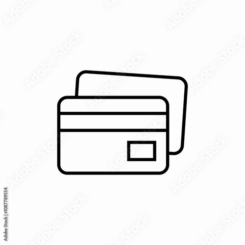 bank cards icon sign vector