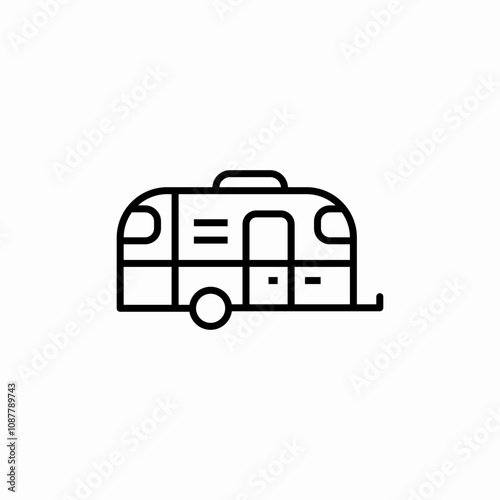 caravan vehicle icon sign vector
