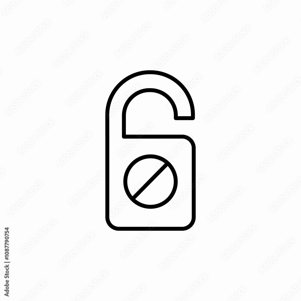 do not disturb door handle icon sign vector do not disturb door handle icon sign vector
