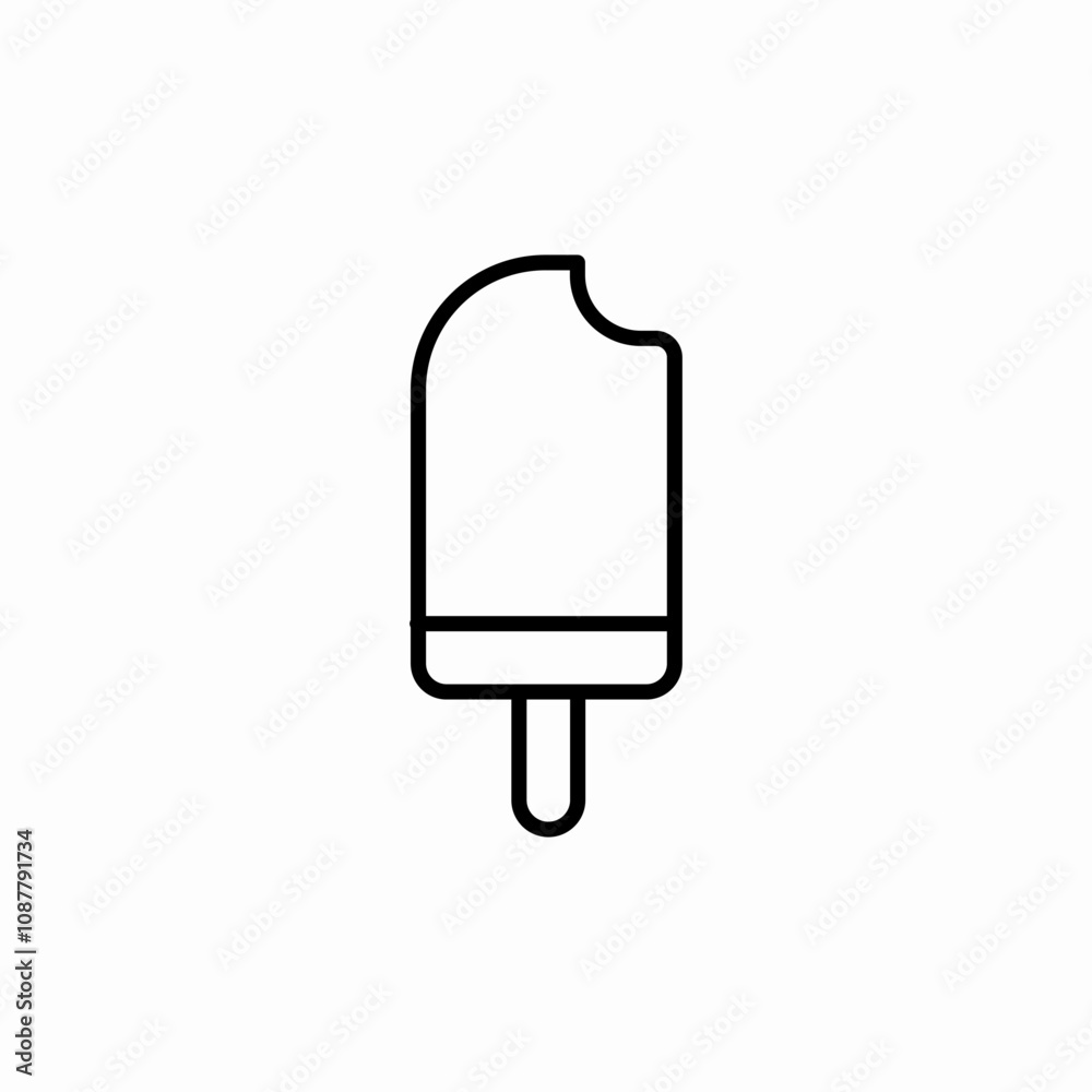 ice cream stick icon sign vector ice cream stick icon sign vector