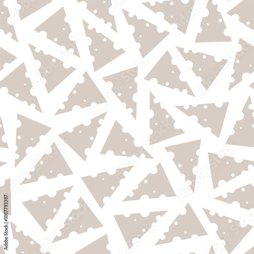 Gray cheese seamless pattern on white background 