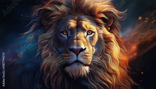 lion head portrait