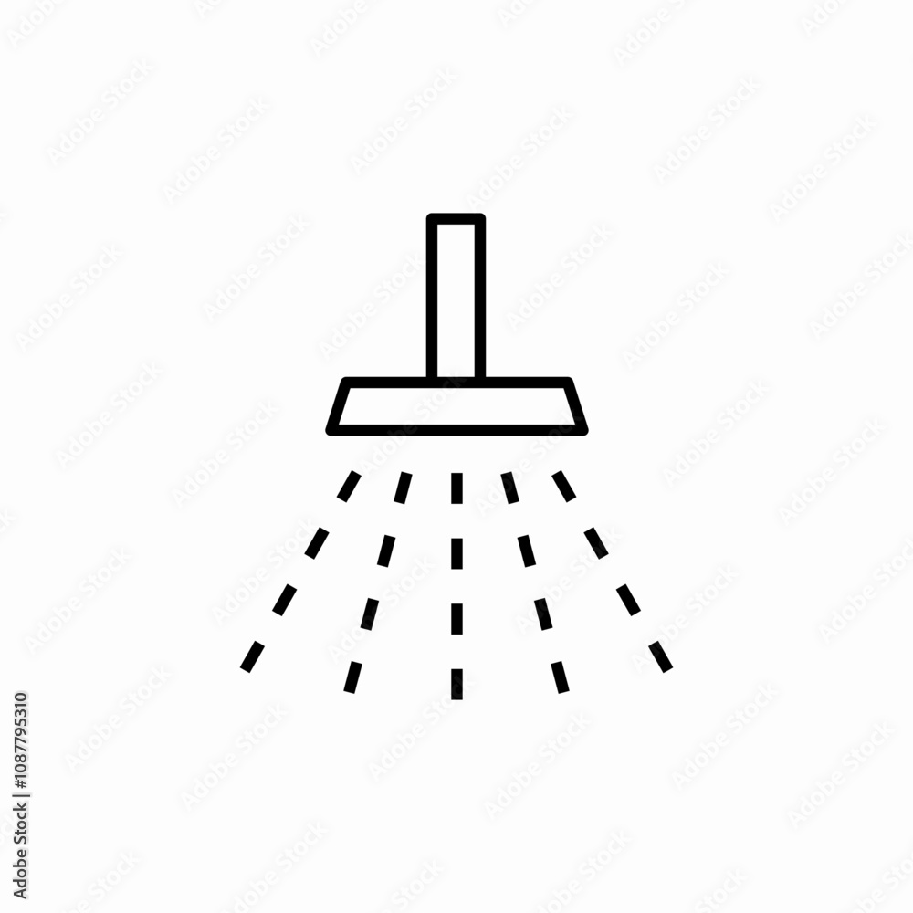 Obraz premium shower bathroom icon sign vector