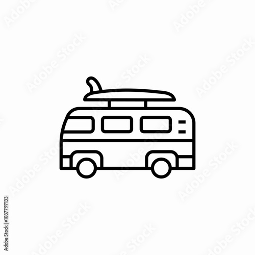 van holidays icon sign vector