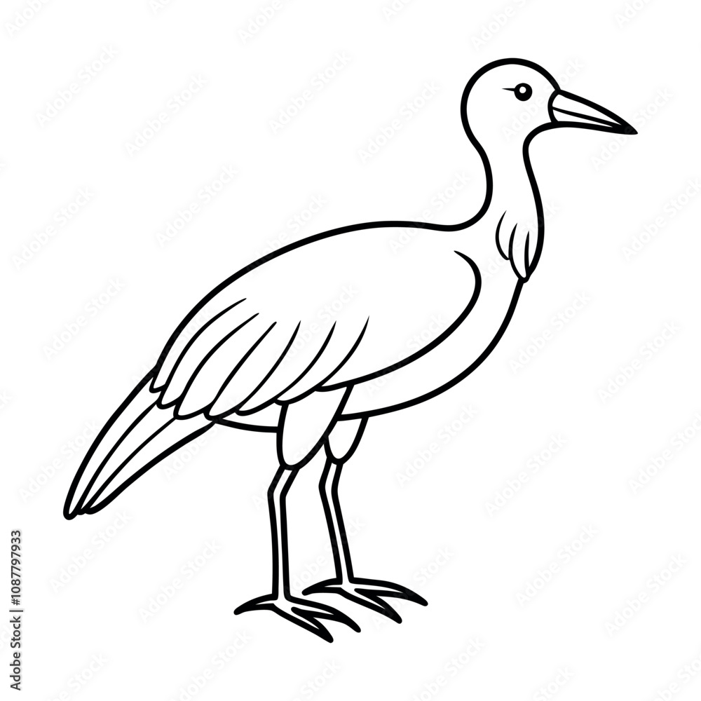 Obraz premium Vector illustration of a bird, design for printing on fabric and paper.