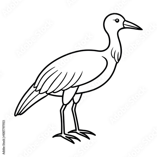Vector illustration of a bird, design for printing on fabric and paper.
