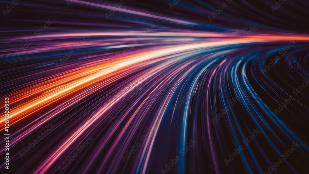 Dynamic Speed Trails: Capturing a sense of velocity and progress, a striking abstract image of vibrant light trails streaks across the frame, creating a mesmerizing display of motion and energy Dynamic Speed Trails: Capturing a sense of velocity and progress, a striking abstract image of vibrant light trails streaks across the frame, creating a mesmerizing display of motion and energy