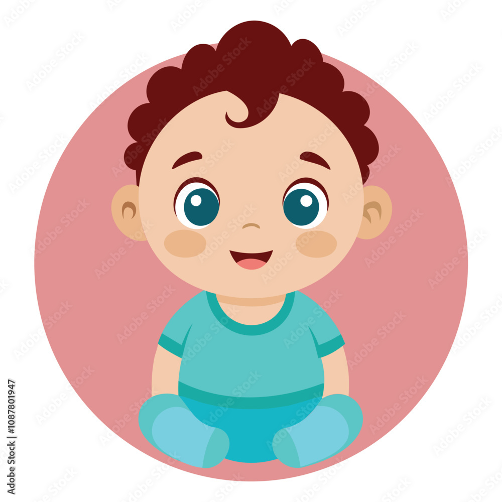 Vector illustration of baby, little child