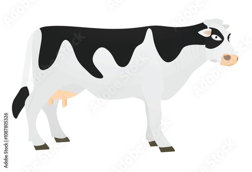 Black and white caw. vector