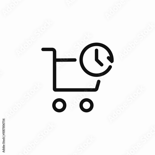 shopping history icon sign vector