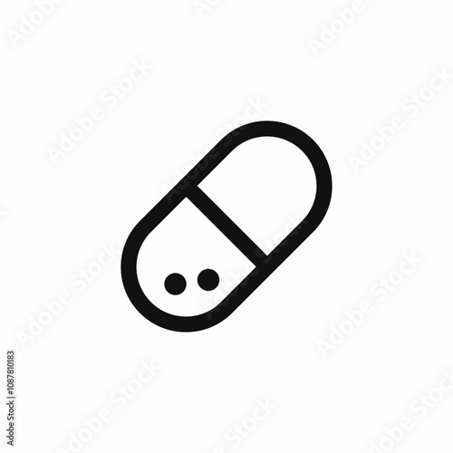 pill capsule icon sign vector