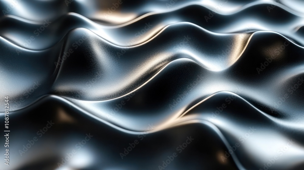 Obraz premium Abstract metallic waves texture.