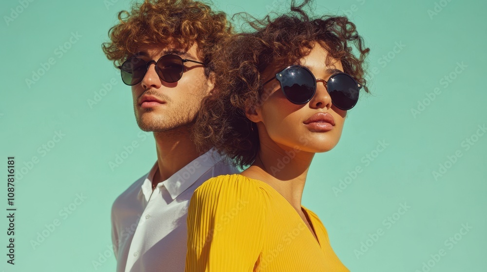 The Stylish Couple in Sunglasses The Stylish Couple in Sunglasses