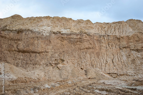 Wallpaper Mural Sand quarry wall. View from below onto the excavated slope Torontodigital.ca