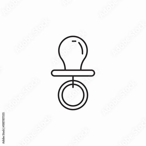 child pacifier icon sign vector