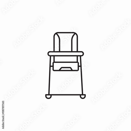 child seat chair icon sign vector