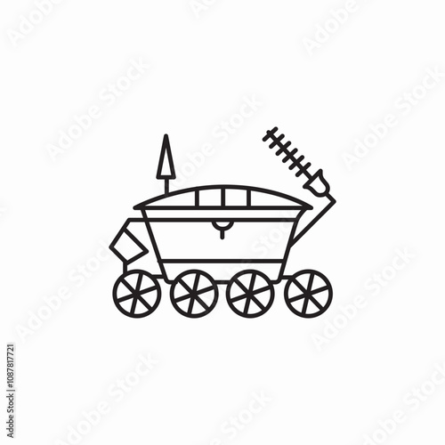 lunar rover icon sign vector