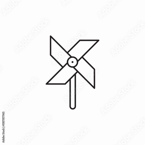 pinwheel fun icon sign vector